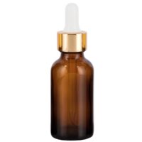 2oz Amber Bottles - Gold Dropper